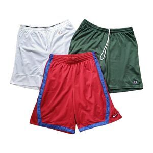 Lot Of 3 Vintage 90s Y2K Athletic Shorts Sz Medium Mens Nike Champion USA Made